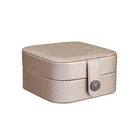 SONGMICS Jewelry Box Girls Jewelry Organizer Mini Travel Case Champagne ...