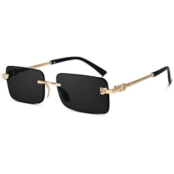 Buy IFLASH UV Protected Retro Rectangular Rimless Sunglasses for Men ...