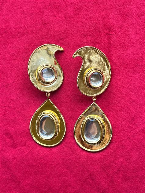 Polki Paisley Earcuffs Gold – Valliyan