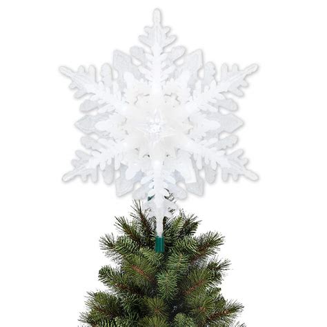Buy Padoo Christmas Clearance Snowflake Tree Topper Lighted Four Layers ...