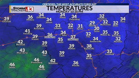 Weather for West Virginia, Ohio and Kentucky