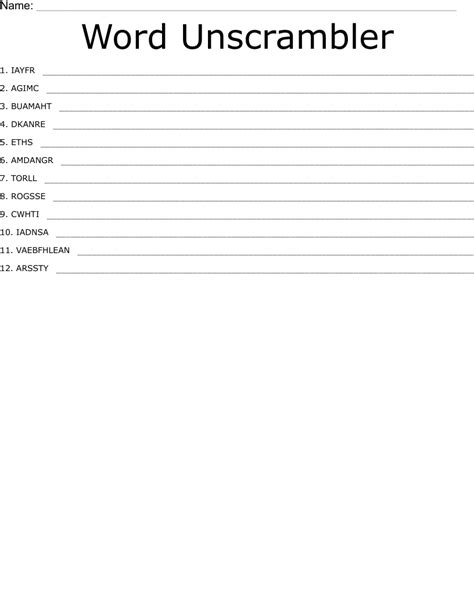 Word Unscrambler - WordMint