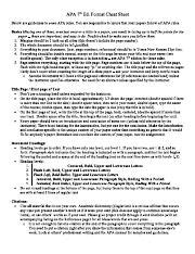 Image result for APA Format Cheat Sheet