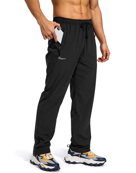 Amazon.com: Pudolla Men's Workout Athletic Pants Elastic Waist Jogging ...