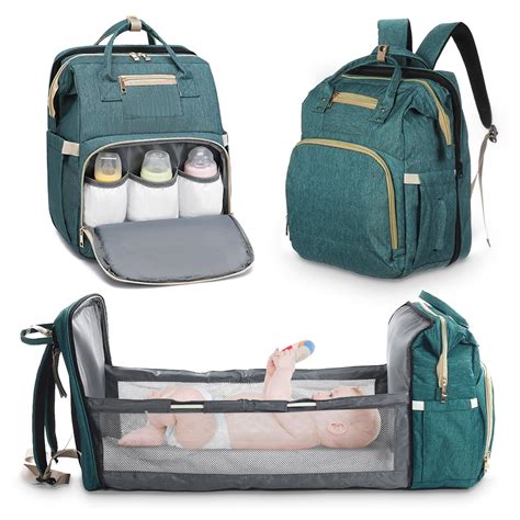 Travel Diaper Bag Backpack Foldable Baby Bed,Crib Diaper Backpack ...