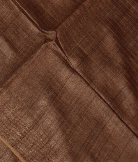 Buy Brown Handwoven Tussar Saree T381804