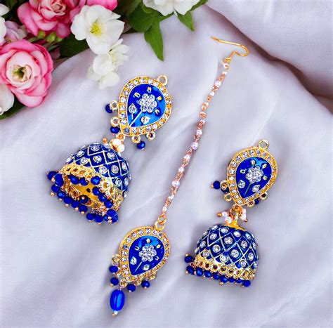 NAVY ADITI TIKKA SET – For Ya
