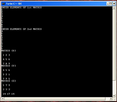 Addition of Two Matrix Program in C - C Programs