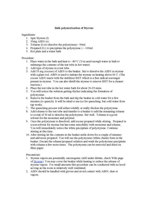 Image result for Bulk Polymerization Process