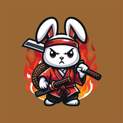 WHITE NINJA RABBIT ILLUSTRATION VECTOR 36261490 Vector Art at Vecteezy