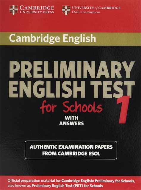 Amazon.com: Cambridge Preliminary English Test for Schools 1 Student's ...