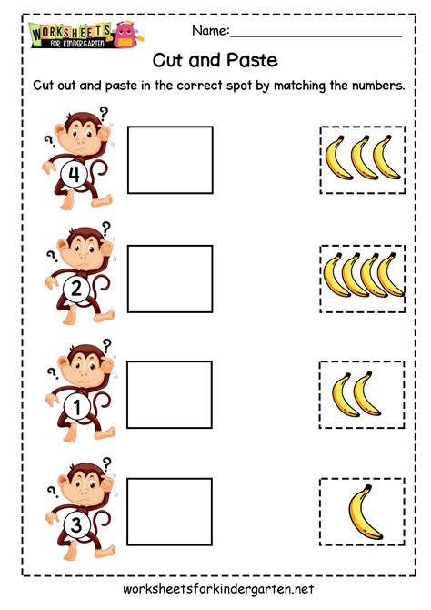 Worksheets PDF - Cut and Paste Worksheets for Kindergarten...