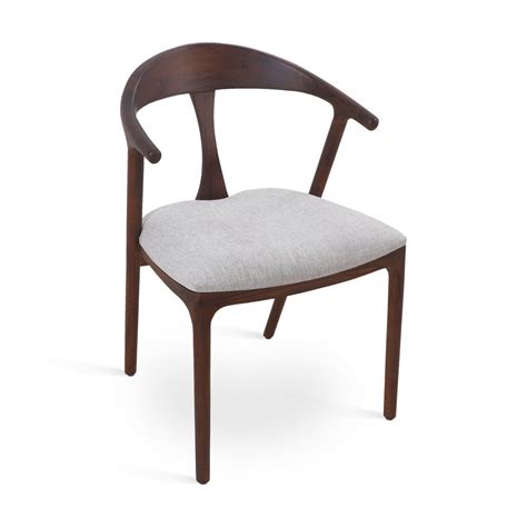 Ploot - Ash/Oak/Beech Dining Chair, Upholstered seat, Stained | Alankaram