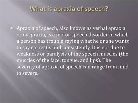 Apraxia, aphasia assessment and their management | PPTX