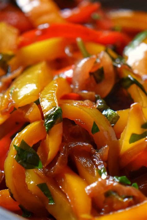Easy Peperonata: Italian Peppers Recipe - She Loves Biscotti