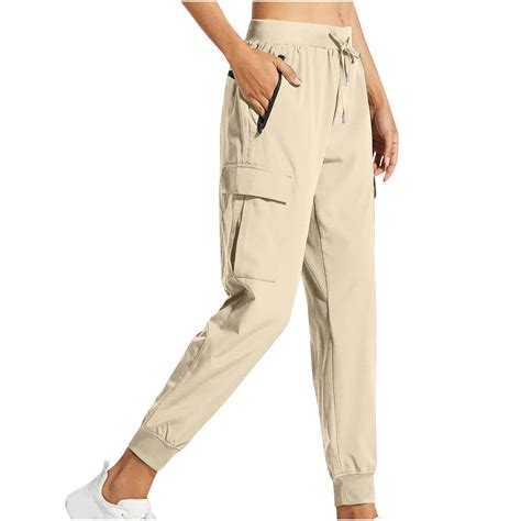 BLVB Women's Cargo Joggers Lightweight Quick Dry Hiking Pants Outdoor ...