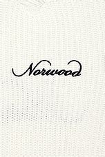 Norwood Distressed Logo Sweater in Cream | REVOLVE