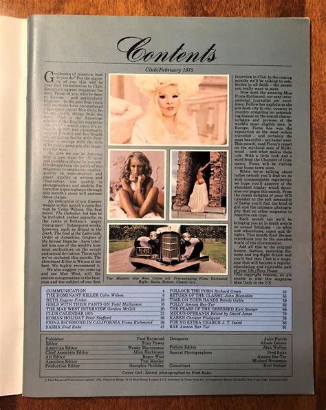 Image result for Club Magazine Back Issues