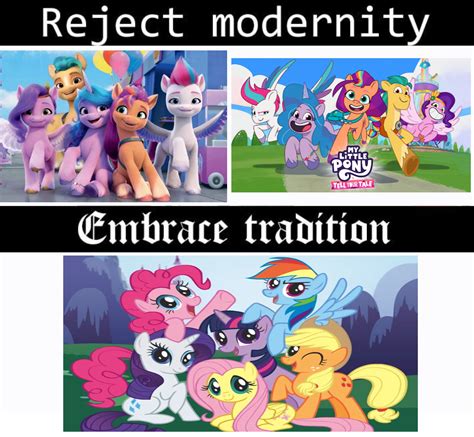 Reject modernity embrace tradition G4 vs G5 edition : r/mylittlepony
