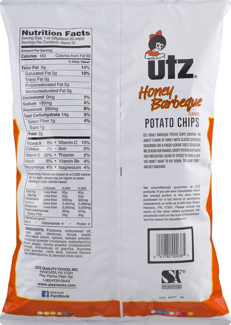 Nutrition Facts For Utz Potato Chips | Besto Blog