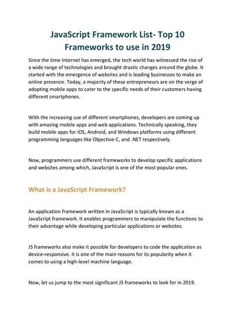 JavaScript Framework List 的图像结果