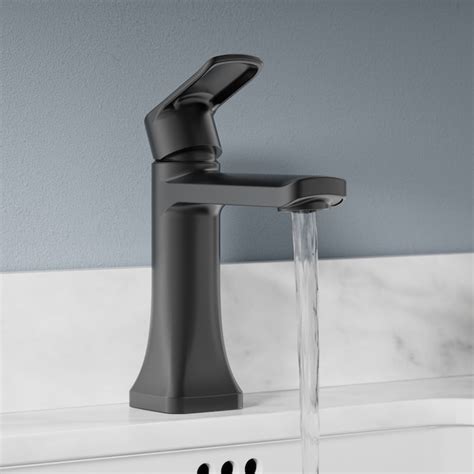 allen + roth Dunmore Matte Black Single Hole 1-Handle WaterSense ...