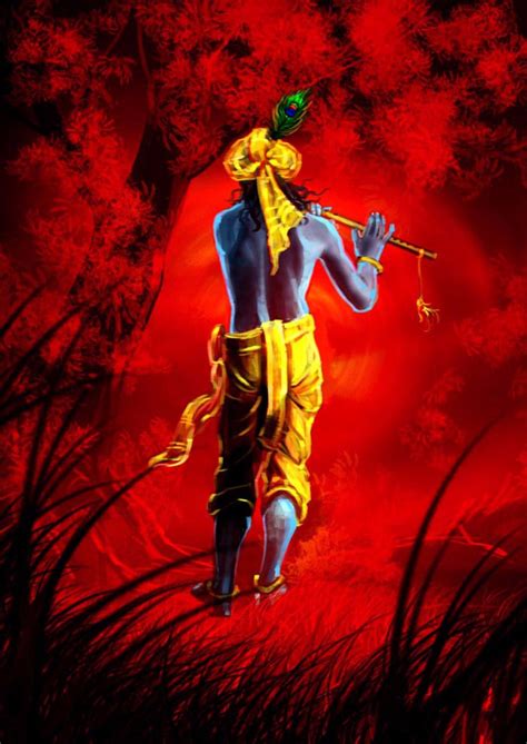 Indian Art - Fantasy Art - Krishna in the Forest - Posters by ...