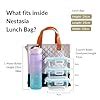 Nestasia Lunch Bag for Women Office Use - Stylish Velvet Quilted Tiffin ...