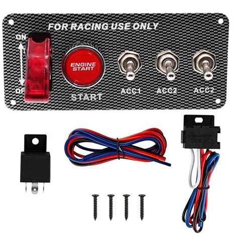 Buy 12V Ignition Switch Panel for Race Car Ignition Starter Switches 5 ...