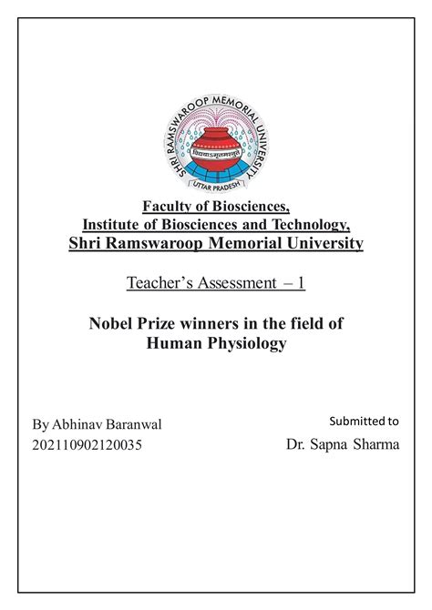 Nobel Prize winners in the field of Human Physiology.docx