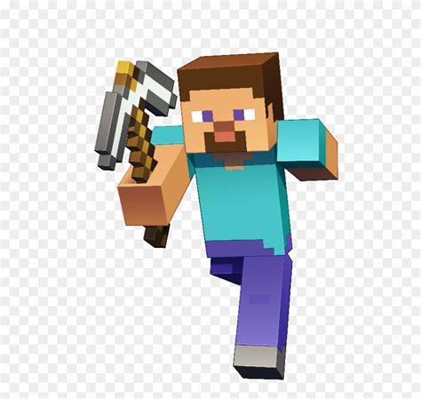 minecraft steve with pickaxe - Clip Art Library