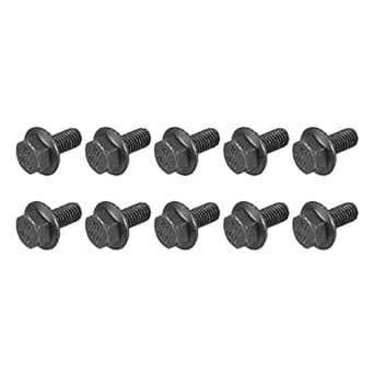 METALLIXITY Flanged Hex Head Bolts (M5x10mm) 25pcs, Hexagon Serrated ...