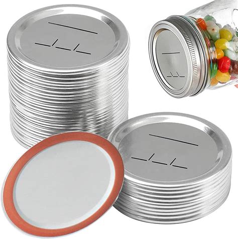 Amazon.com: 24-Pack 70 MM Regular Mouth Canning Jar Lids - Leak Proof ...
