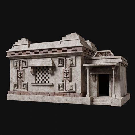 Aztec Maya Inka Mesoamerica Stone House Collection - 3D Model by Enterables