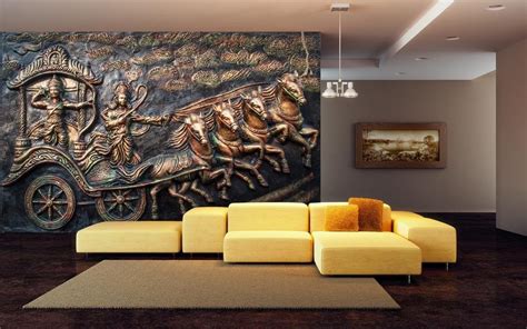 999Store Epic Mahabharata Battle self Adhesive vynl Wallpaper Wall ...