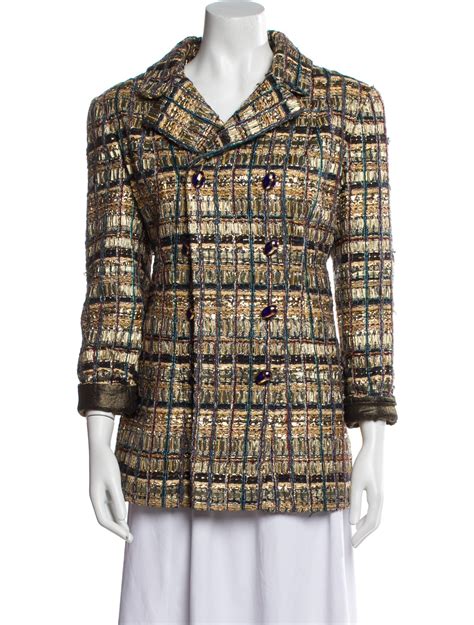 Chanel 2019 Tweed Pattern Blazer - Blue Jackets, Clothing - CHA1321865 ...