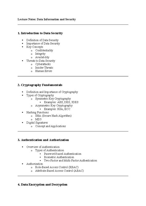 CIS 101 - Lecture Notes on Data Information and Security Principles ...
