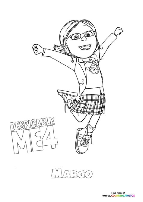 Margo gru Despicable me 4 - Coloring Pages for kids