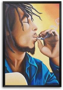RangeeleInkers Bob Marley smoking Laminated Frame Poster Paper Print ...