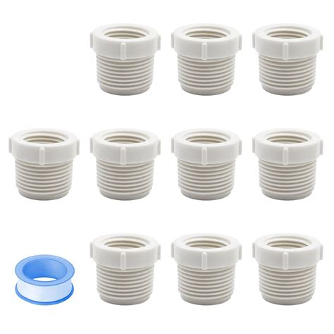 HayEastdor 10PCS 3/4 Inch Male Thread to 1/2 Inch Female Threaded PVC ...