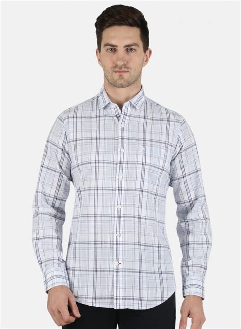 Buy Men Blue Check Shirt Online in India - Monte Carlo