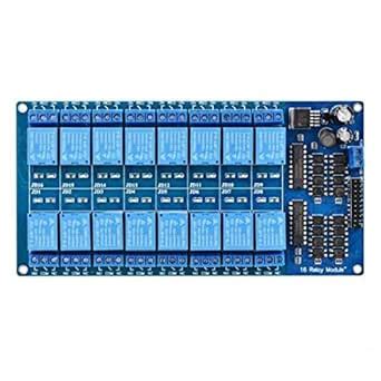 SDT 12V 16-Channel Opto-Coupler Relay Board Module LM2576 Power Supply ...