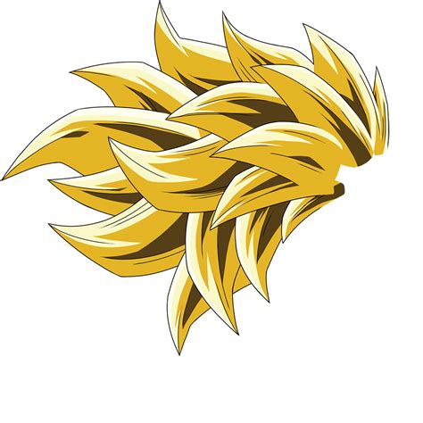 Goku Super Saiyan Hair Transformation Design Clipart PNG | PNG All