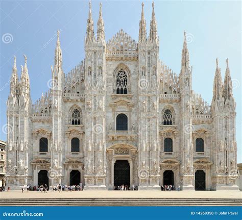 Facade of Milan Cathedral (Duomo), Lombardy, Italy Stock Photo - Image of exteriors, buildings ...