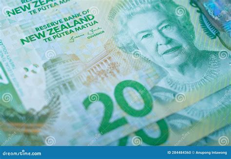 Close Up of New Zealand Banknote 20$ Dollars. Editorial Image - Image of dollar, exchange: 284484360