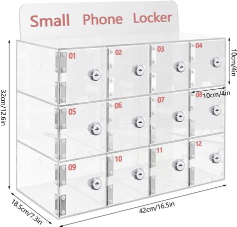 HaroldDol 12 Slots Acrylic Clear Cell Phone Locker India | Ubuy