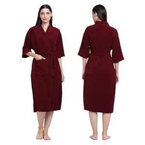 Buy CREEVA Everyday Unisex Micro Terry Bathrobe Collection With kimono ...