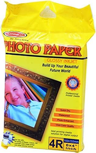 Bambalio BPG-180-4R (E) 180 Gsm 100 Sheets Glossy Photo Paper Post Card ...
