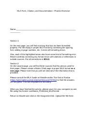 Assignment MLA format.pdf - MLA Form Citation and Documentation ...