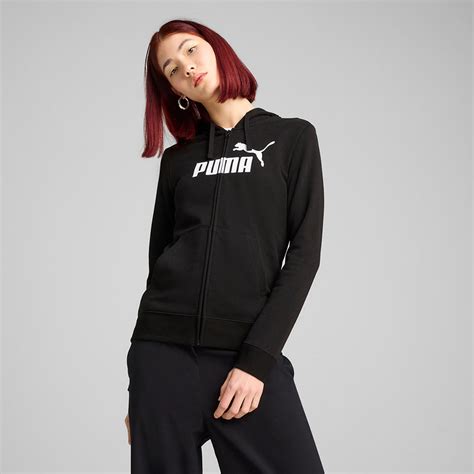 Puma Women Black Ess No. 1 Logo Full-Zip Hoodie Tr – MetroActiv